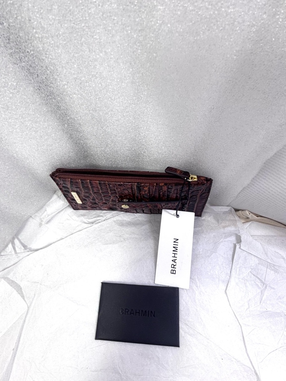Brahmin Credit Card LeatherWallet Pecan Melbourne - Picture 7 of 10